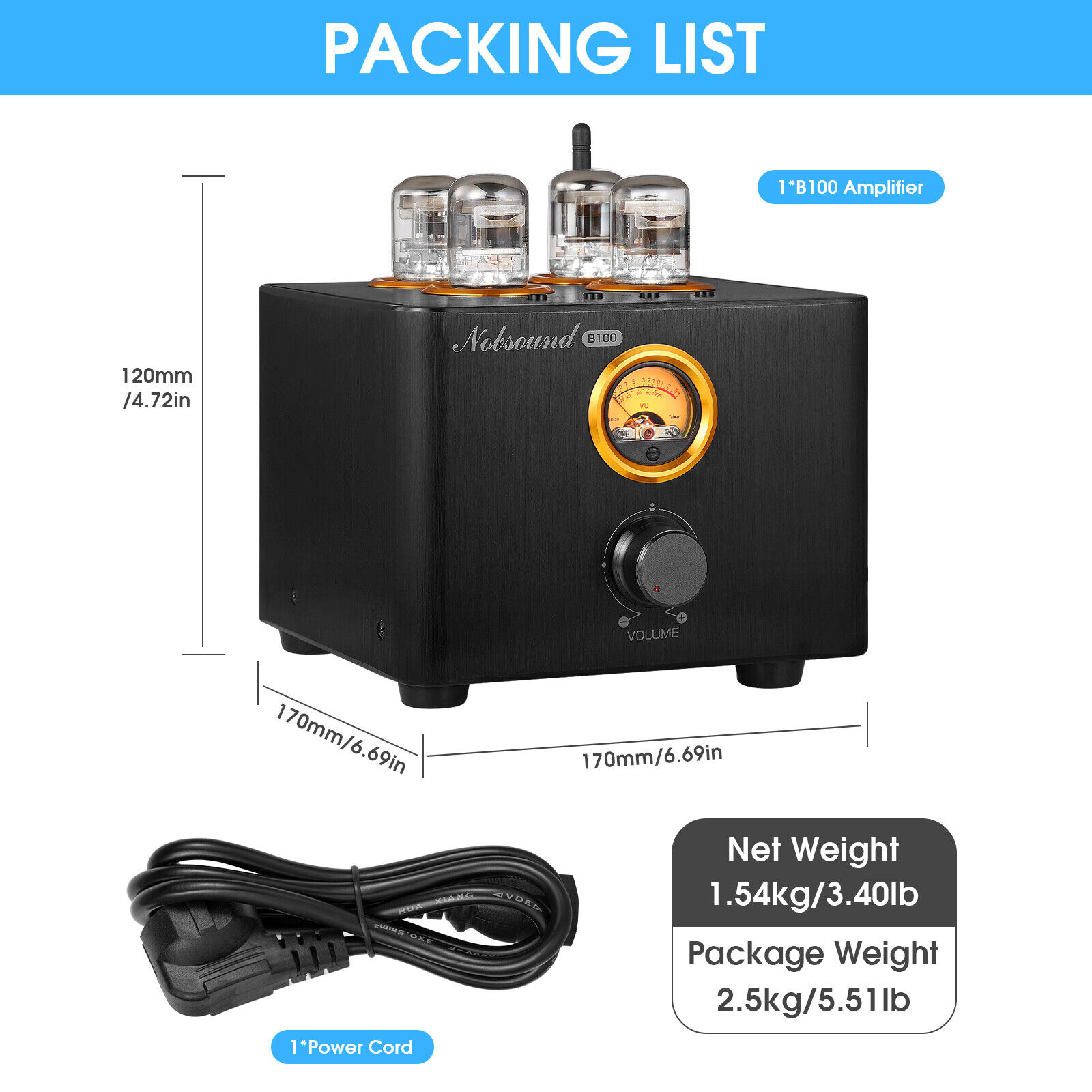 Nobsound B100 bộ khuếch đại âm thanh Douk Audio 2023