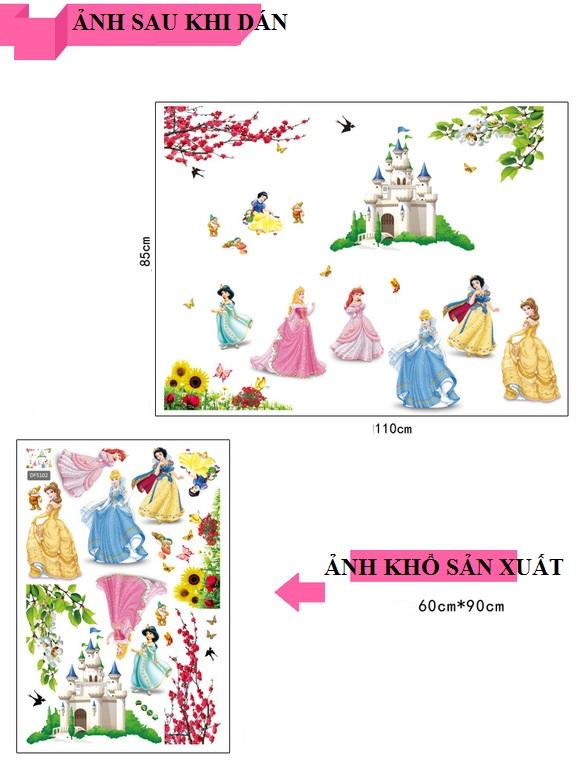 Decal dán tường Bảy nàng công chúa- T170-kiddecals