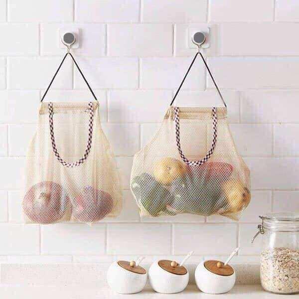 Túi lưới đựng hành tỏi rau củ quả treo tường tiện lợi