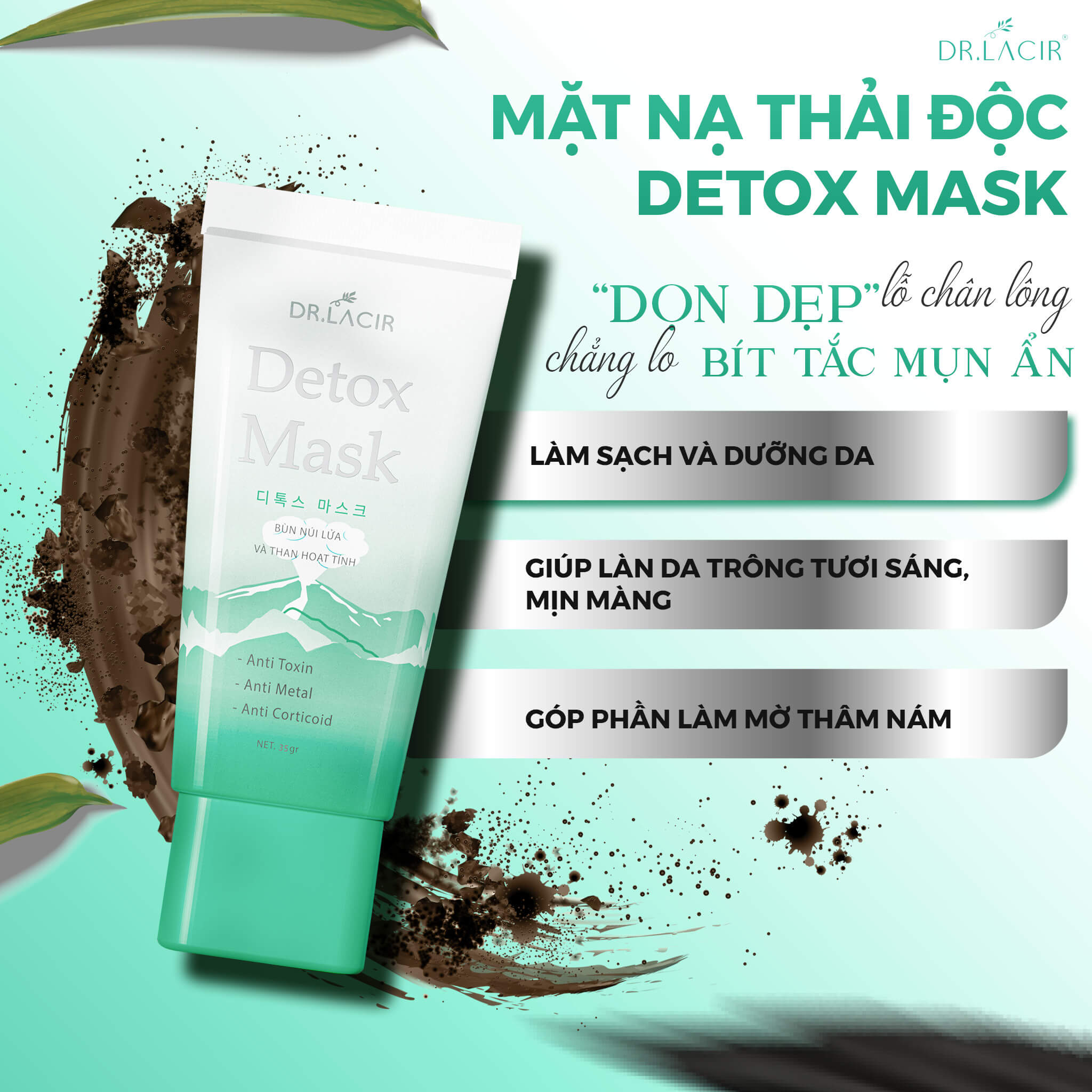 Mặt Nạ Thải Độc Da Detox Mask Dr Lacir 20gram