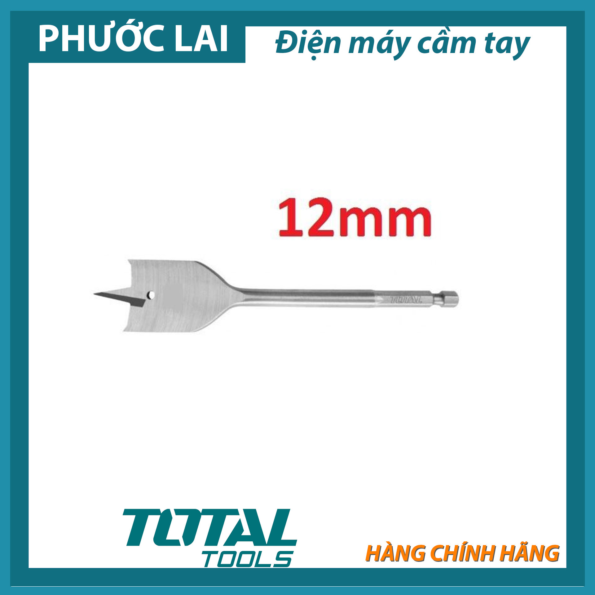 Mũi khoan đầu dẹp 12mm gỗ total tac161201