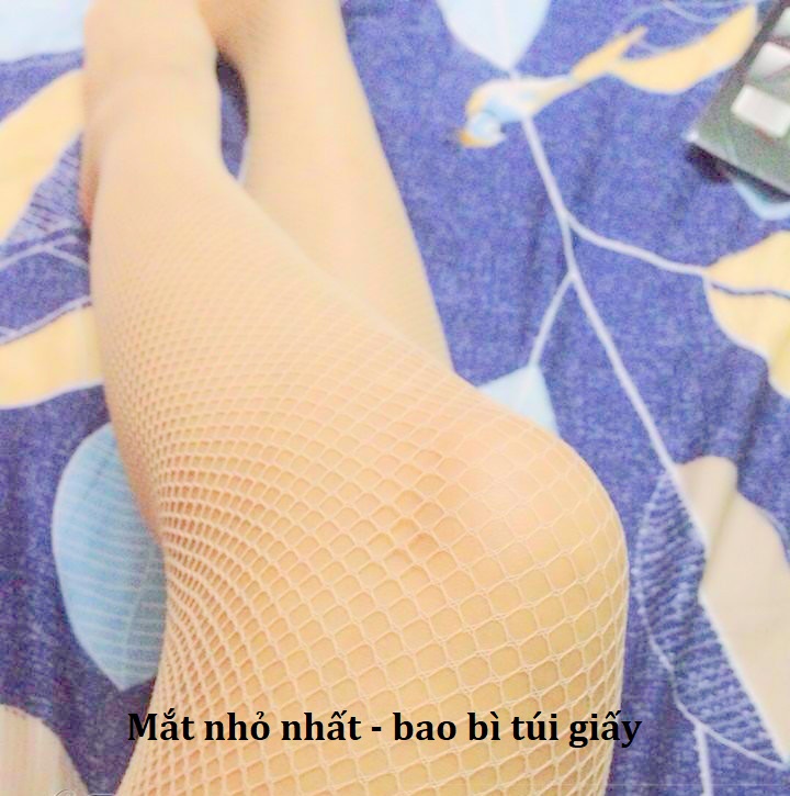 Quần tất lưới màu da co giãn freesize (ảnh thật)