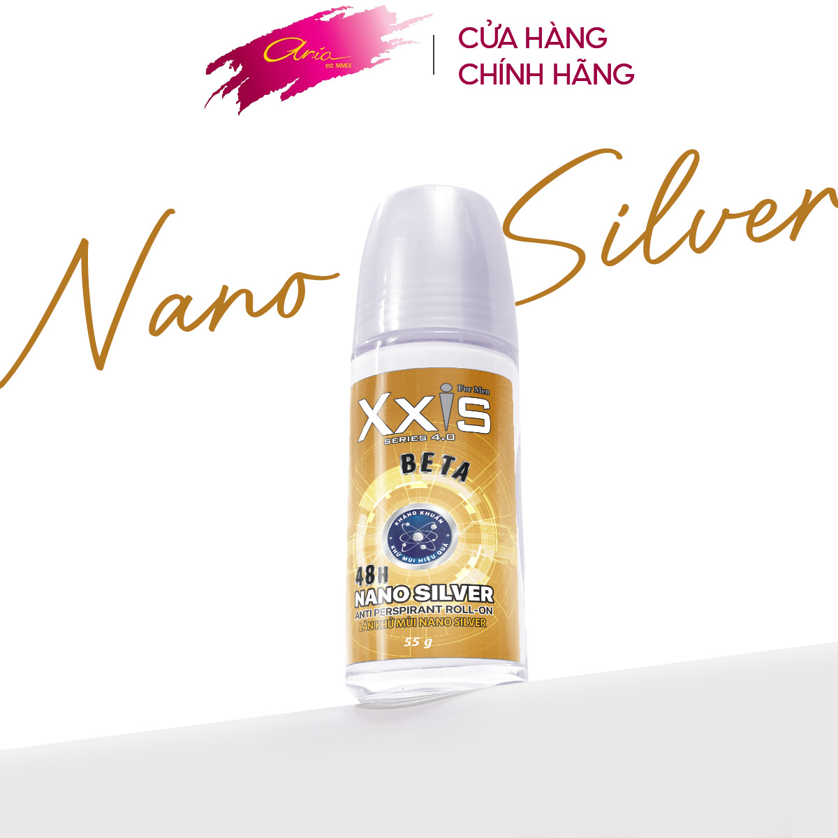 Lăn Khử Mùi Nano Silver BETA XXIS 55g