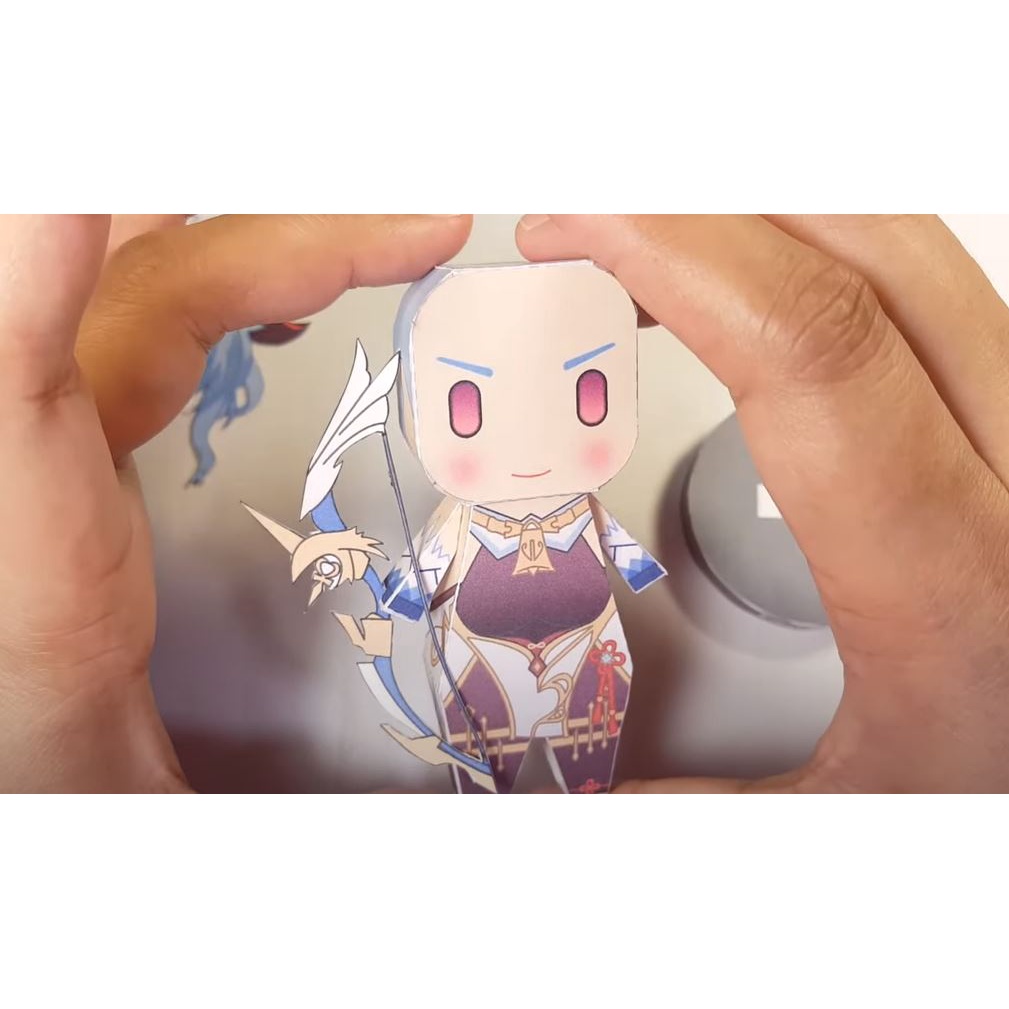 Mô hình giấy Ganyu Chibi Game Genshin Impact OS37