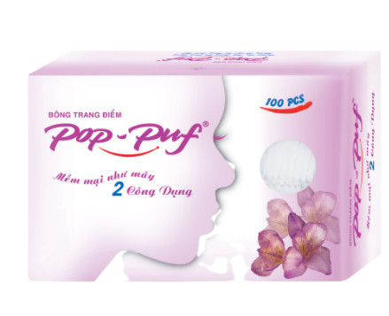 BÔNG TẨY TRANG POP-PUF 2 CÔNG DỤNG (100pcs) POP-PUF