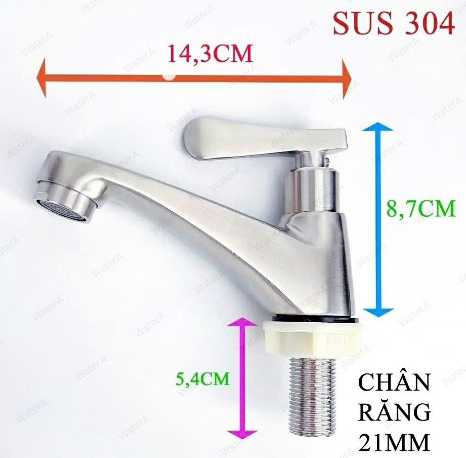 [Q.Tân Bình] Vòi lavabo lạnh inox SUS 304