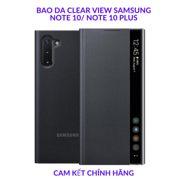 Bao Da Clear View Samsung Galaxy Note 10, Note 10 Plus, Màn Hình Led Thông Báo, Chống Sốc, Báo Cuộc Gọi, Báo Thời Gian Hàng Chính Hãng chính hãng