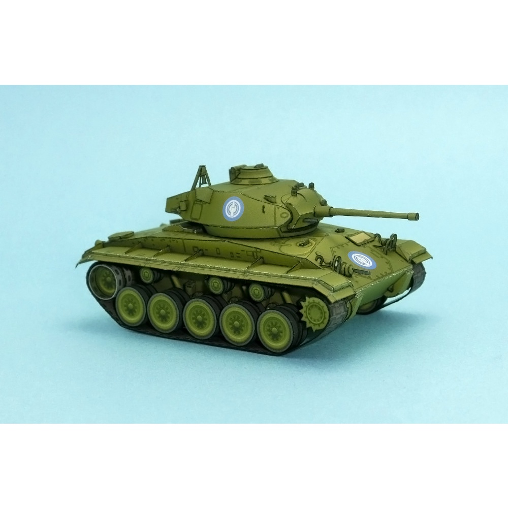 Mô hình giấy 3D xe tank M24 Chaffee tỉ lệ 1/72