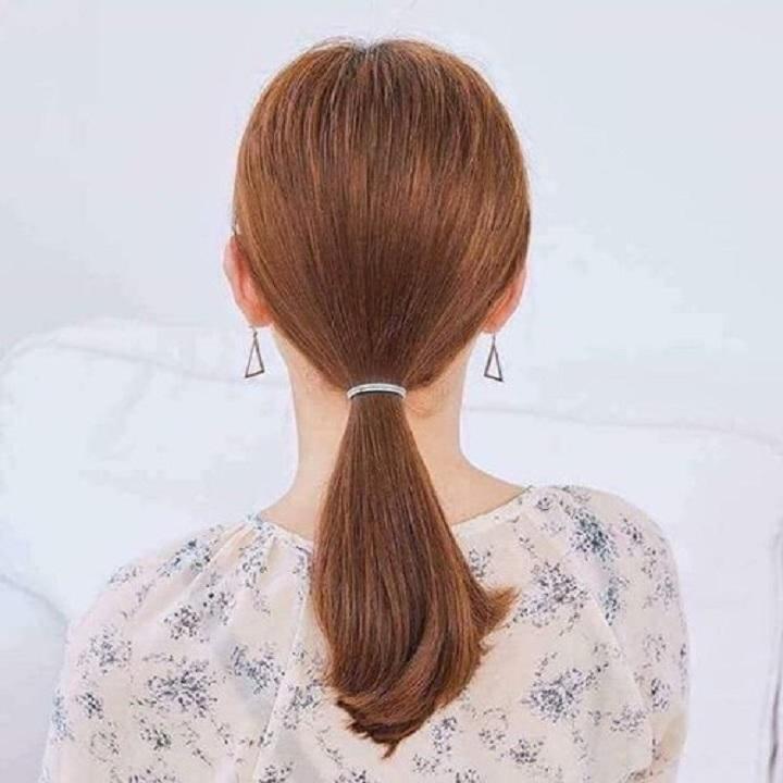Set 100 Dây Thun Cột Tóc, Chun Buộc Tóc Hàn Quốc Nhiều Màu Tiện Dụng