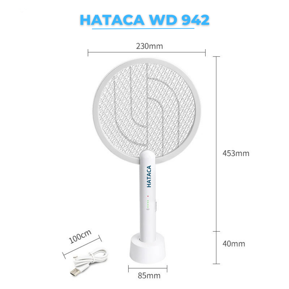 Vợt muỗi kiêm đèn bắt muỗi tự động 2 in 1 Hataca