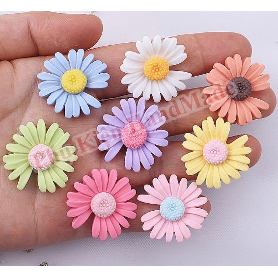 Hoa cúc nhựa 2.1cm làm đồ handmade