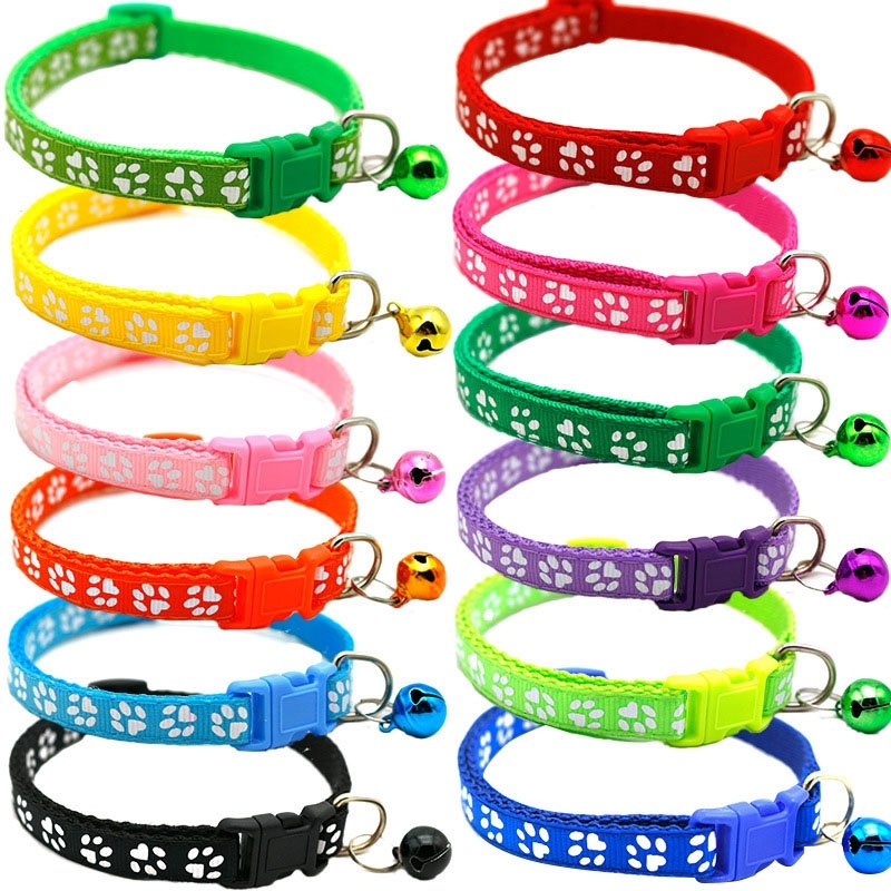 Cat Collar and Bell with Safety Quick Release Break Away Buckle, Suitable and Adjustable (12 Pcs) Adjustable 19-32cm