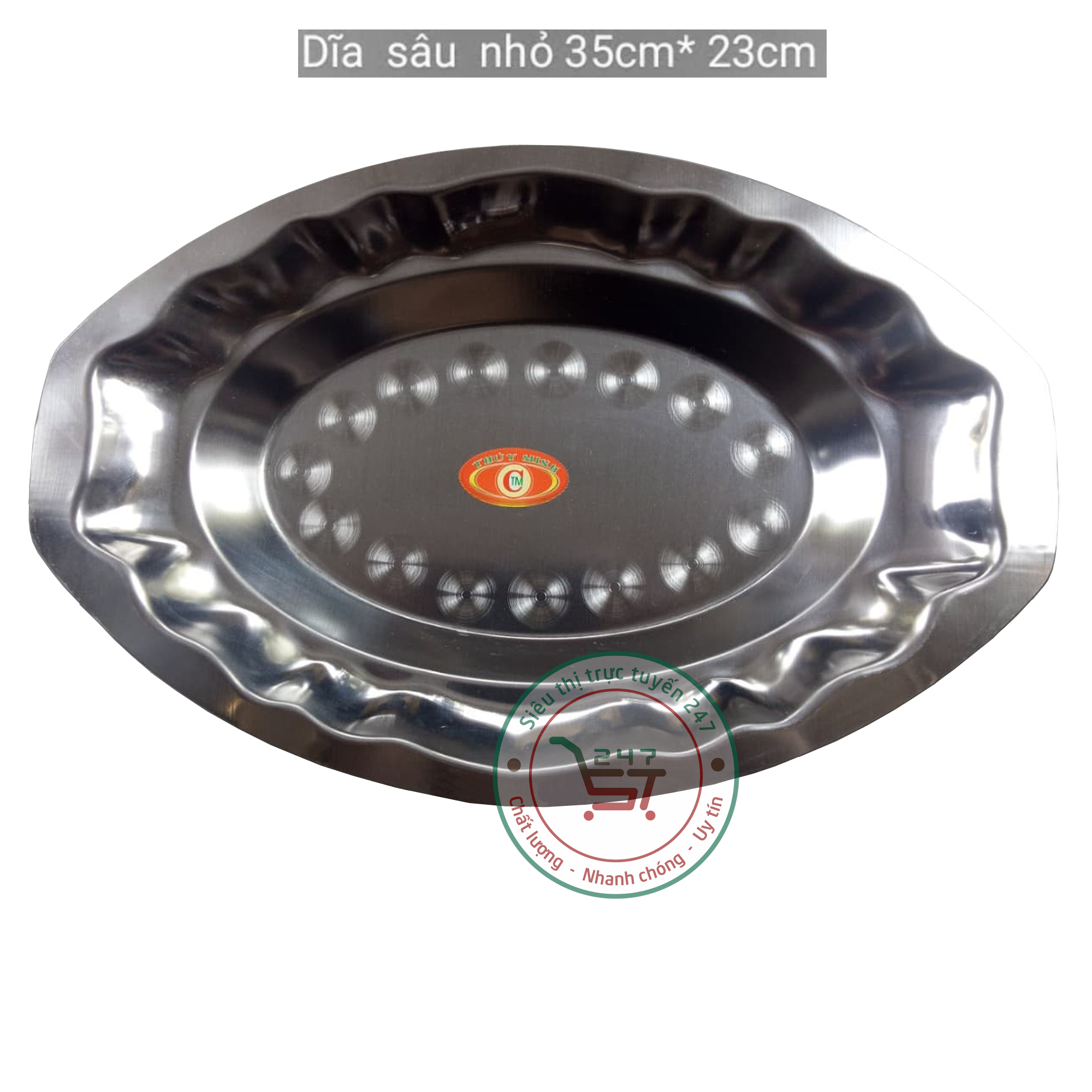 Dĩa hột xoài inox lớn cao cấp bền đẹp an toàn Dĩa làm bò né với nhiều kích thước sử dụng được trên cả bếp điện từ