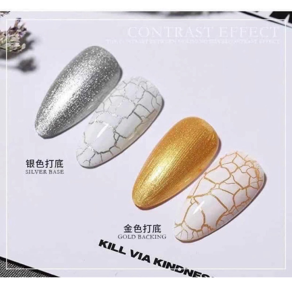 Sơn Gel Nứt Lẻ Màu Đen Trắng Chai 15ml