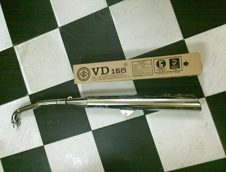 Pô xe máy VD168 gắn xe wave xe drem sản phẩm giống hình