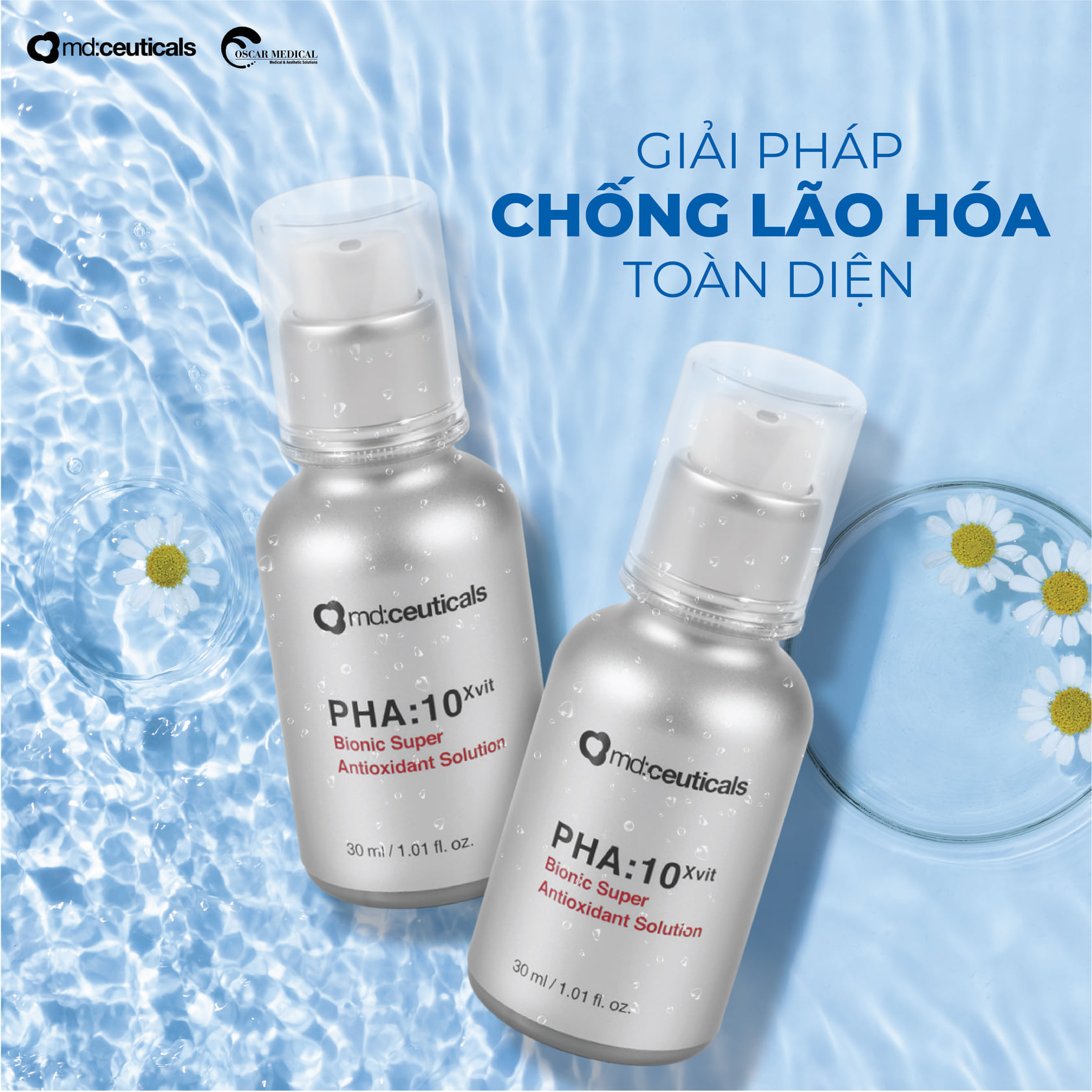 Kem dưỡng trẻ hóa da giảm nhăn pha : 10xvit bionic super antioxidant solution 30ml dược mỹ phẩm anh quốc