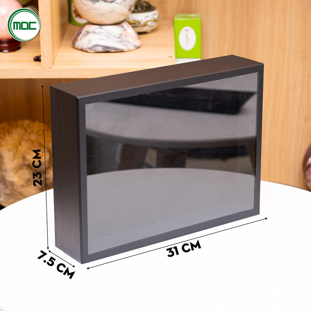 GIÁ TỐT - Hộp nhung nắp kính trưng bày vòng trưng bày nhẫn màu đỏ màu trắng màu đen size 32 x 24 x 45cm (trưng bày nhẫn) và 31x23x75cm (trưng bày vòng)