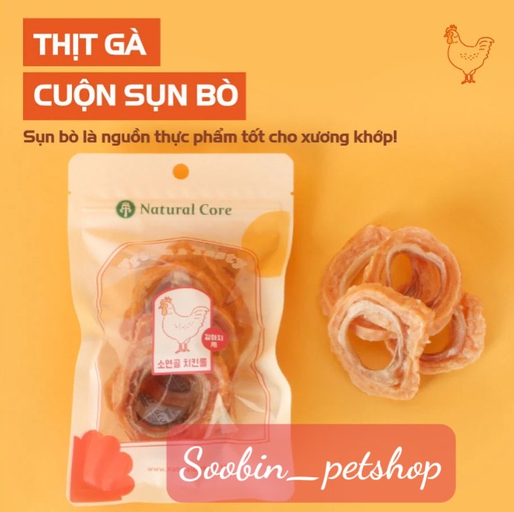 SNACK Natural Core THỊT CUỘN SỤN BÒ cho chó