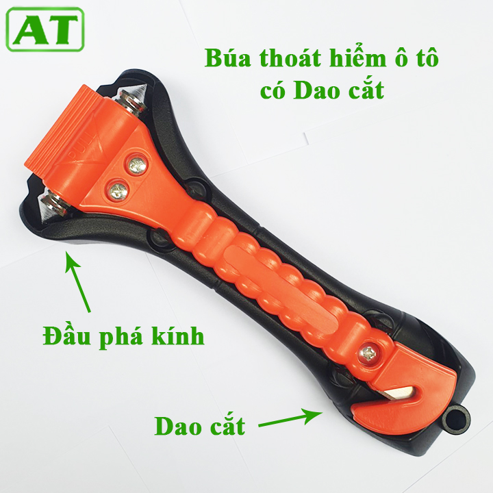 Búa Thoát Hiểm Ô Tô Xe Hơi Phá Kính Và Cắt Dây Đai An Toàn