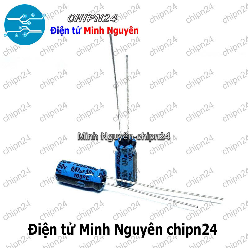 [25 con] (F252) Tụ hóa 0.47uF 50V Đen (5x11mm) - HH000697
