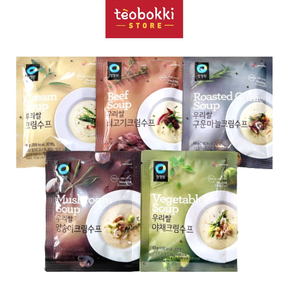 Súp kem, súp thịt bò ăn liền Chungjungone 60g