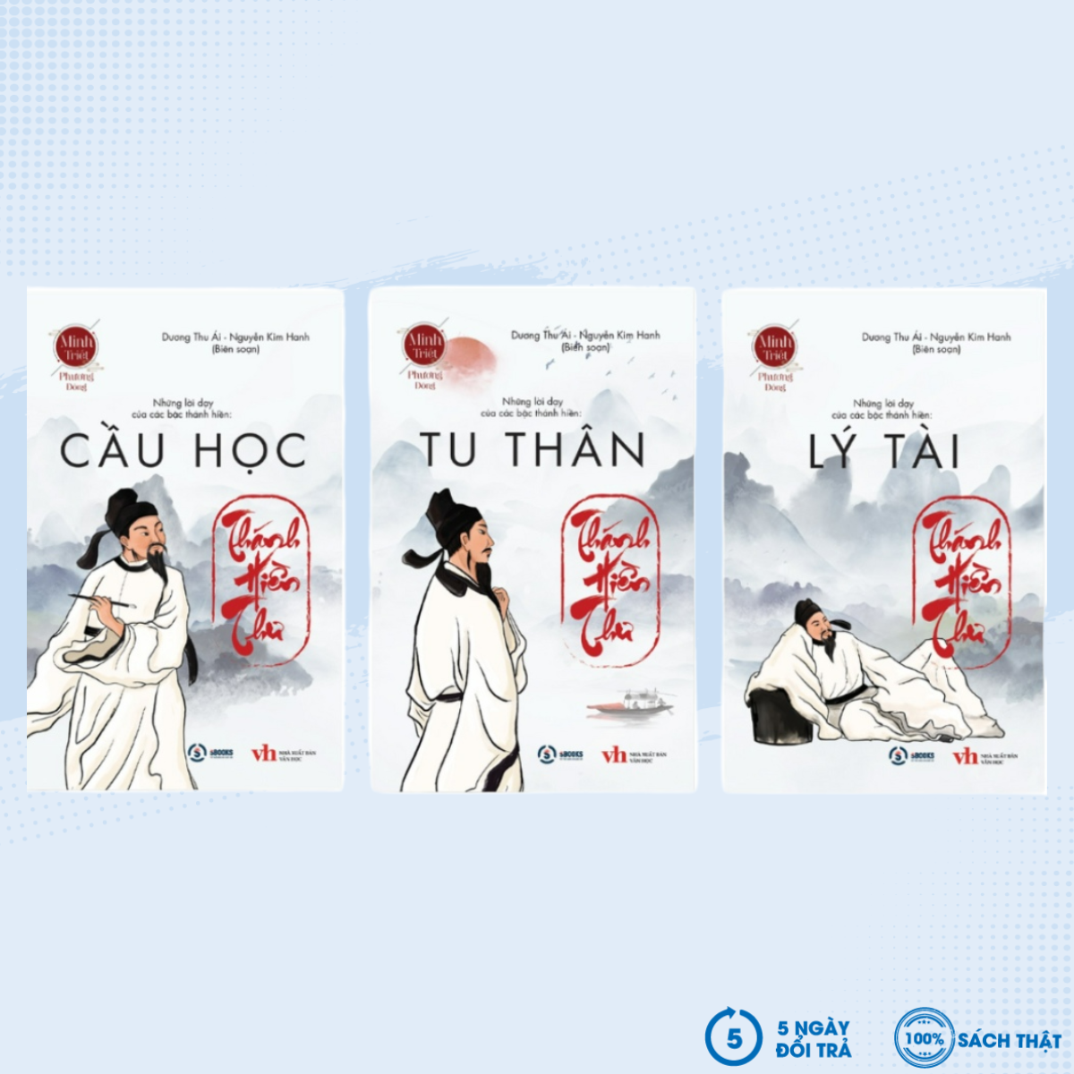 Sách - combo minh triết phương đông: thánh hiền thư - cầu học + lý tài + tu thân - sb - newshop