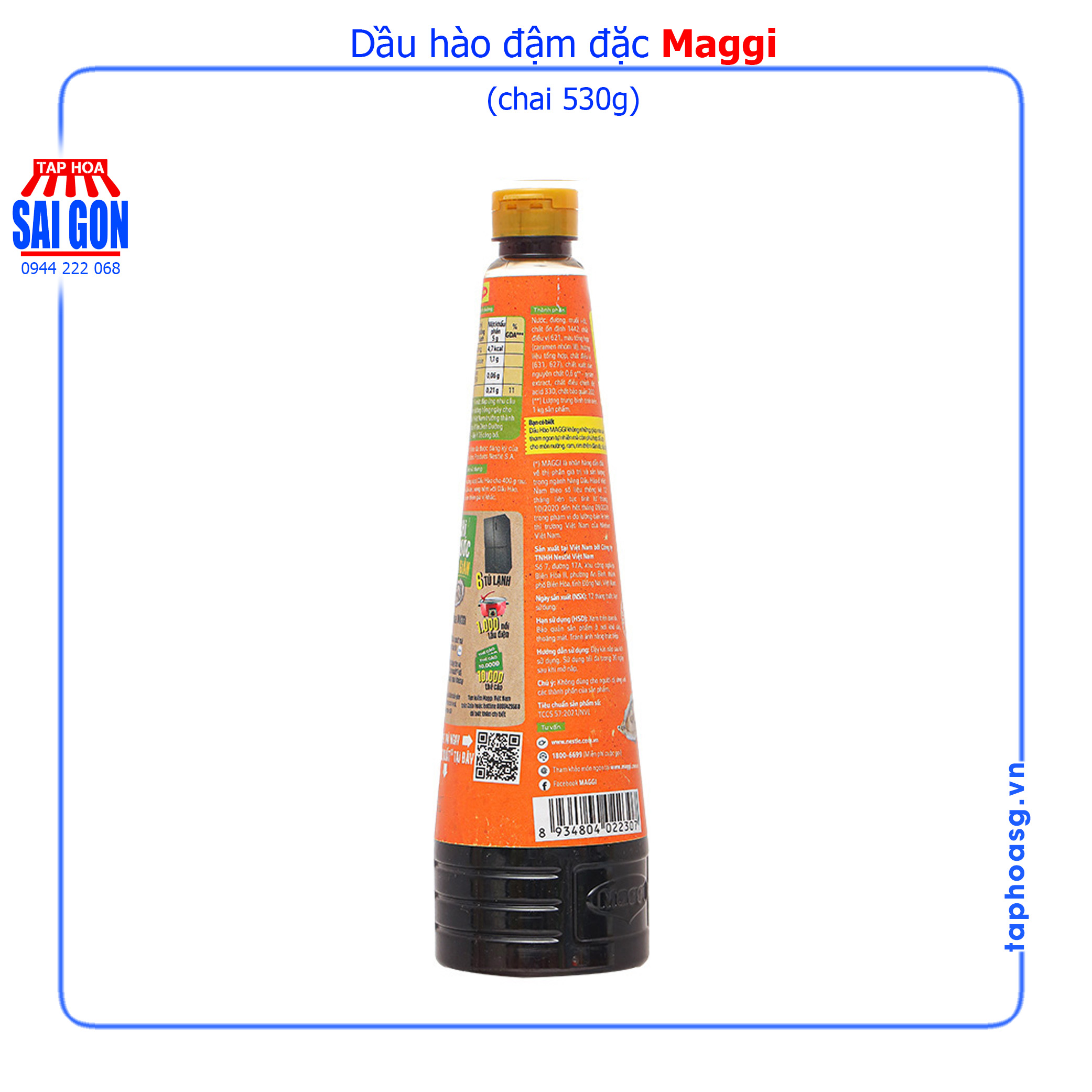 Dầu hào Maggi đậm đặc chai 530g