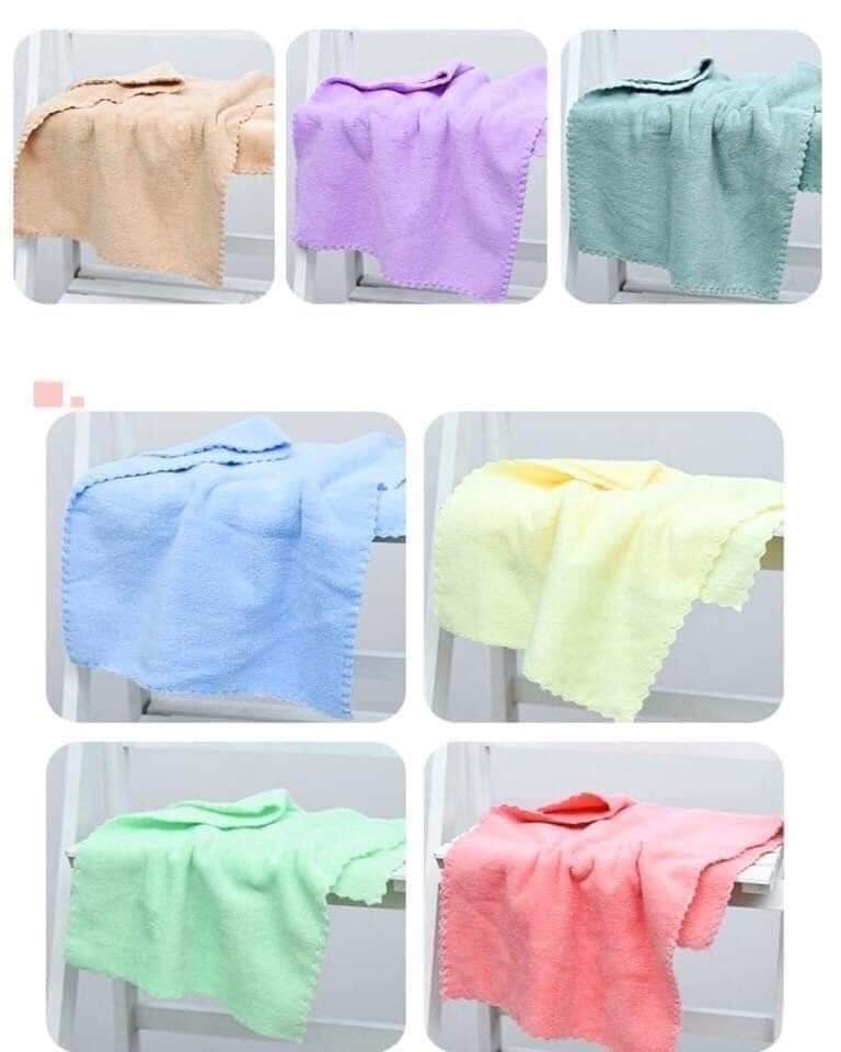 Combo 10 Khăn Mặt Xuất Hàn Quốc 100% Cotton 35*50cm (khan mat han quoc)
