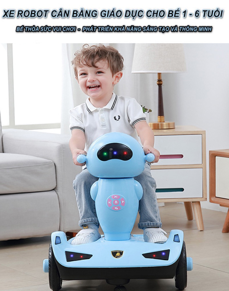 Euro quality - xe robot cân bằng giáo dục cho bé 1 - 9 tuổi