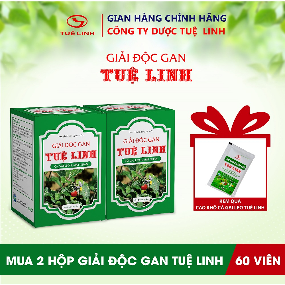 Combo 2 Hộp Giải Độc Gan Tuệ Linh [Tặng 1 Gói Cao Cà gai leo 10g]