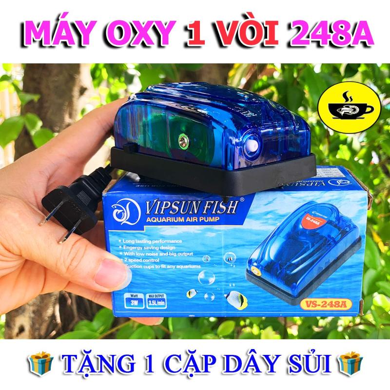 ❄️ Máy sục khí oxy 1 vòi 248A - Loại tốt nhất | Tặng Dây + Sủi oxi