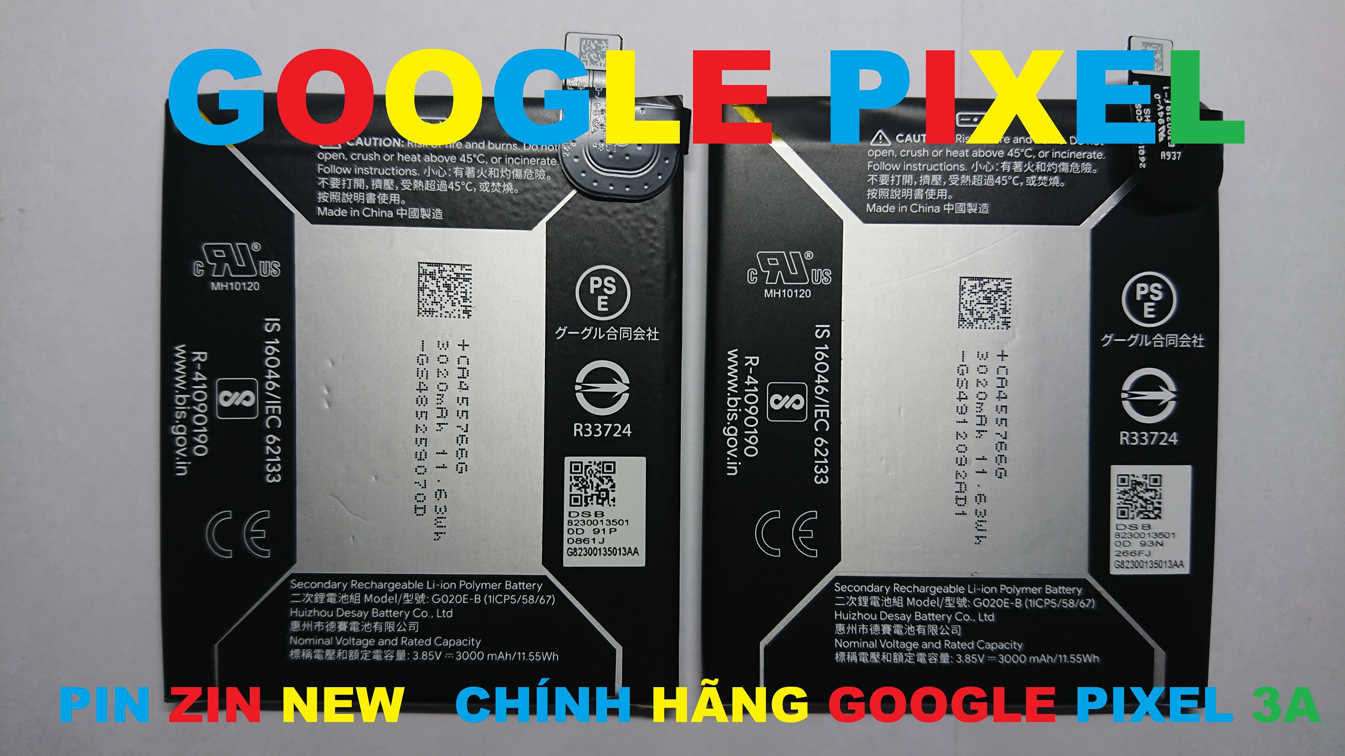 PIN ZIN NEW CHÍNH HÃNG GOOGLE PIXEL 3A