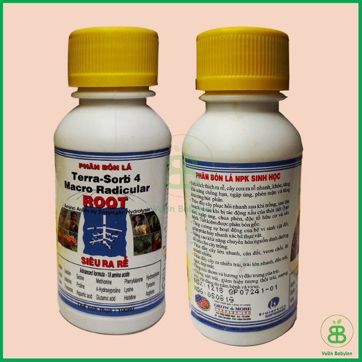 Phân Bón Lá Cao Cấp Siêu Ra Rễ Terra Sorb 4 Root Chai 100ml