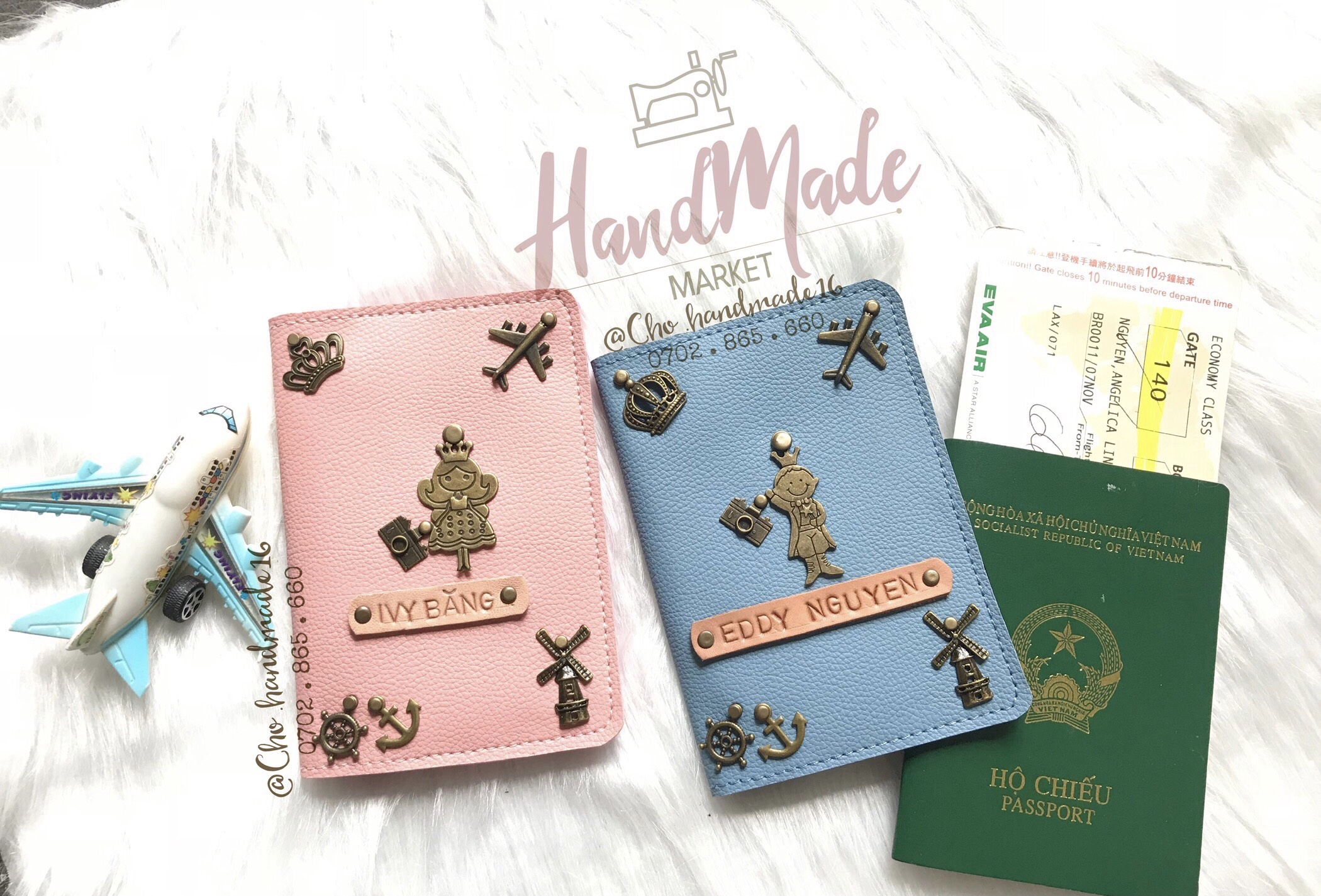 Vỏ hộ chiếu đôi, bao hộ chiếu cặp , bọc hộ chiếu , passport cover couple
