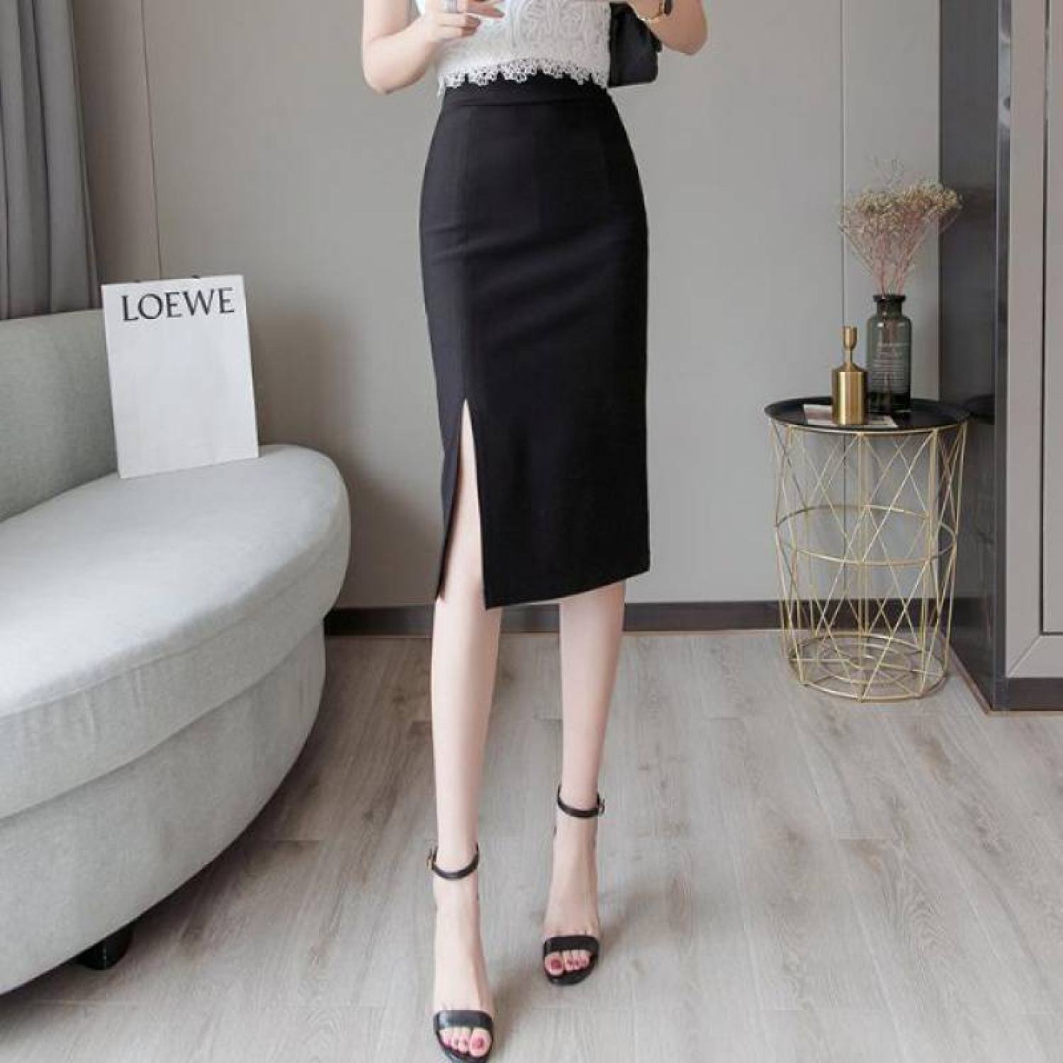 CHÂN VÁY BÚT CHÌ CÔNG SỞ XẺ TÀ TRƯỚC MSCV157