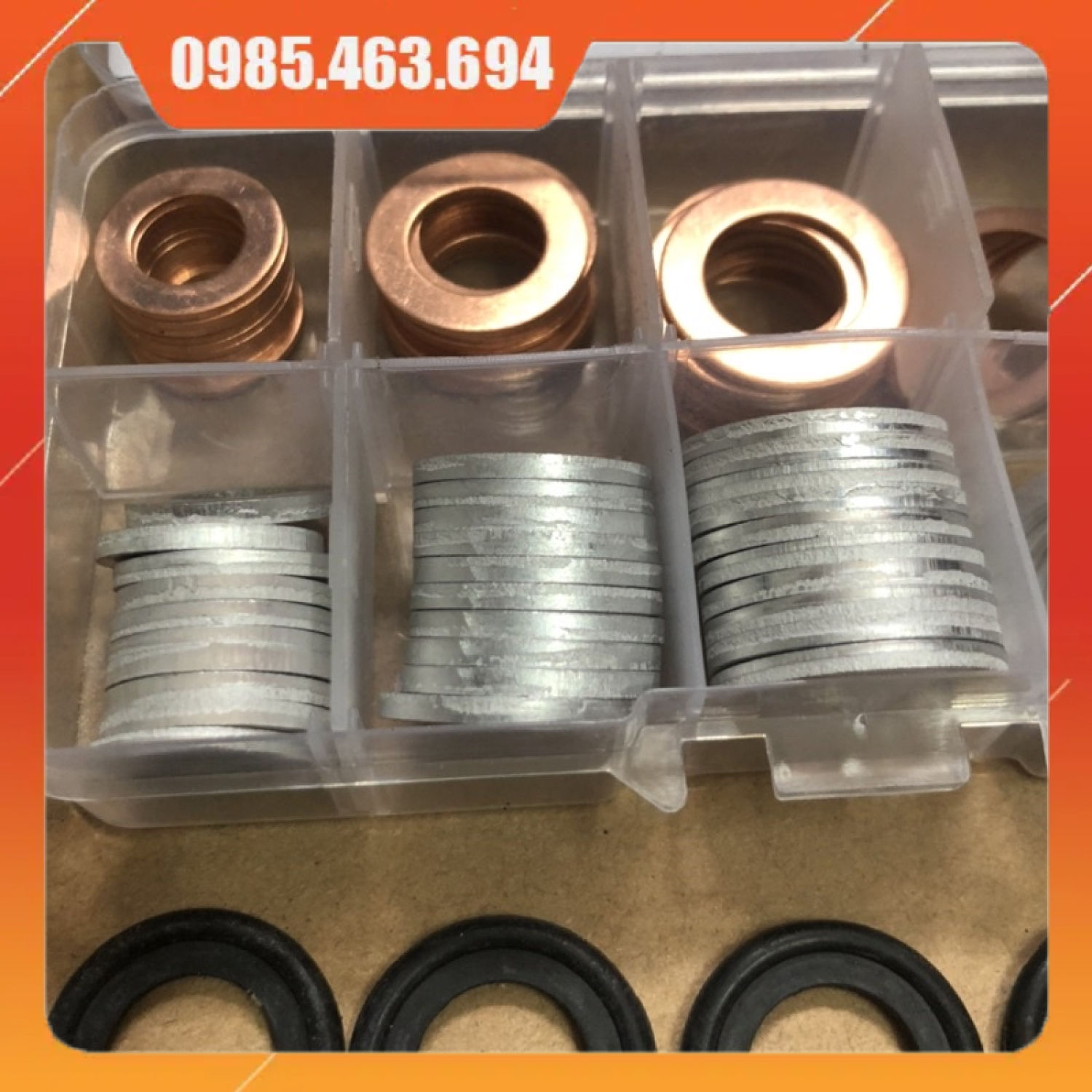 Hộp long đền ốc rốn dầu 90 chi tiết M10-M18
