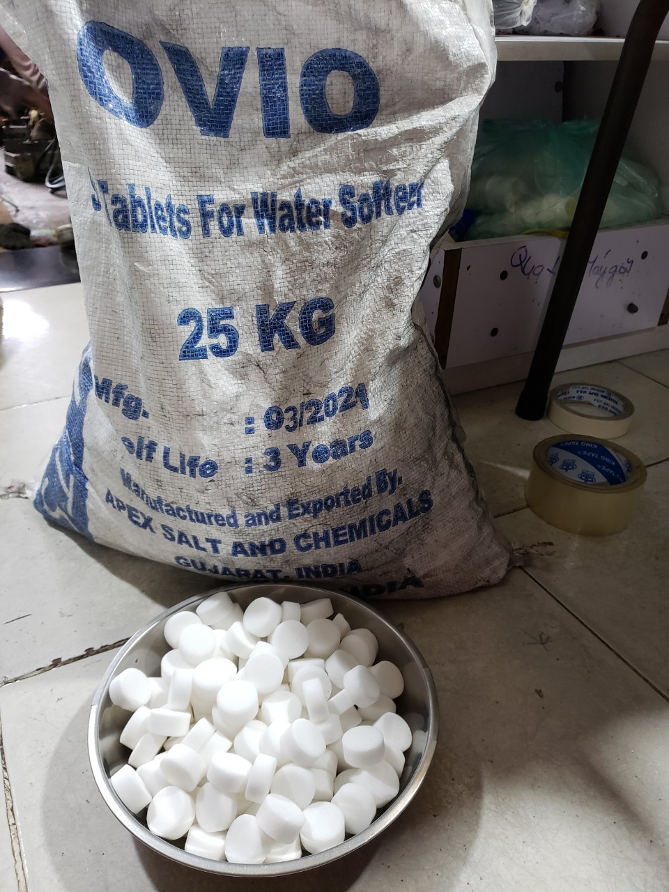 25kg muối tinh khiết Ấn  Độ