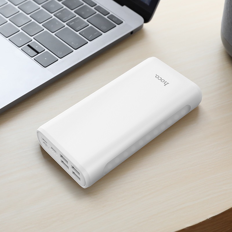 Pin Dự Phòng Hoco J60 Polymer 4 Cổng Usb 2.0a 30000mah Đèn Led