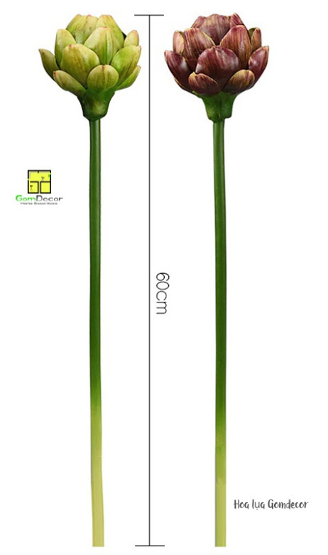 Hoa atiso giả hoa lụa đẹp trang trí cao cấp