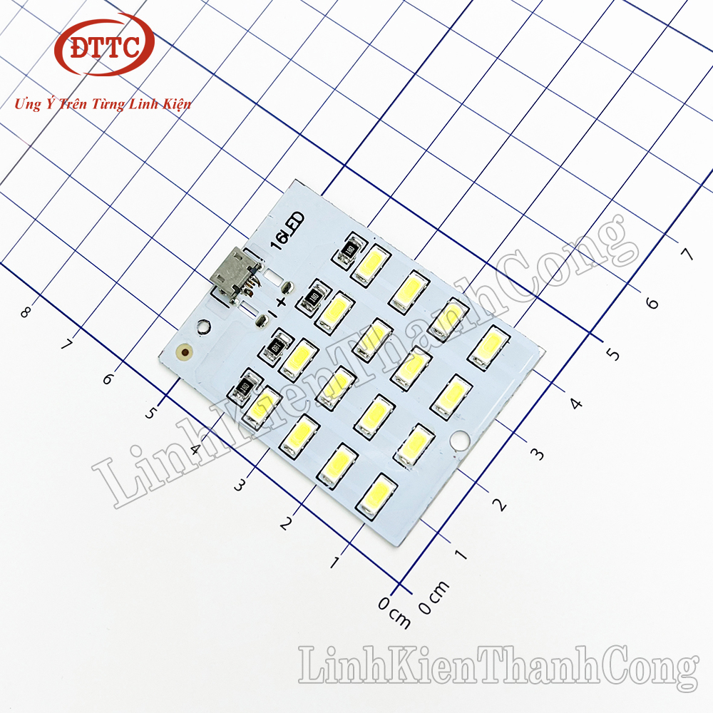 Module led 16 bóng siêu sáng nguồn micro usb