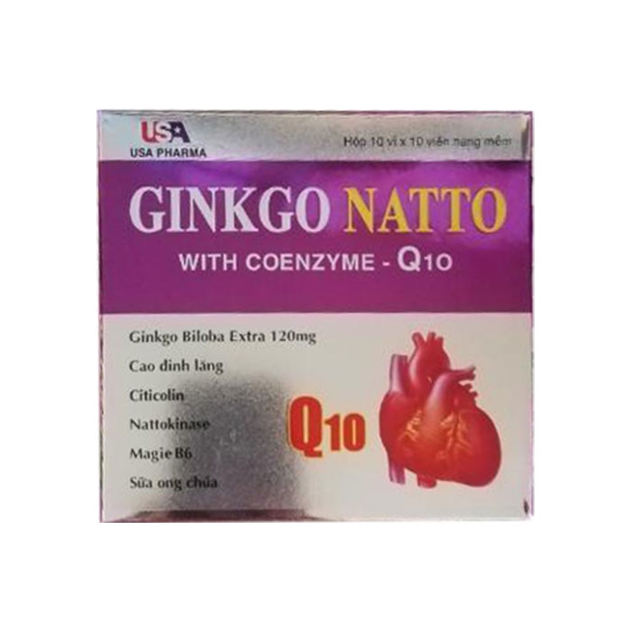 Viên uống bổ não tăng cường trí nhớ Ginkgo Natto with Coenzyme Q10 Hộp 100 viên