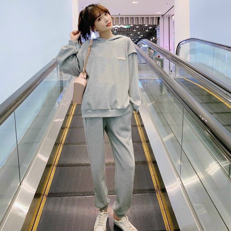 Bộ đồ bầu nỉ thu đông dày đẹp