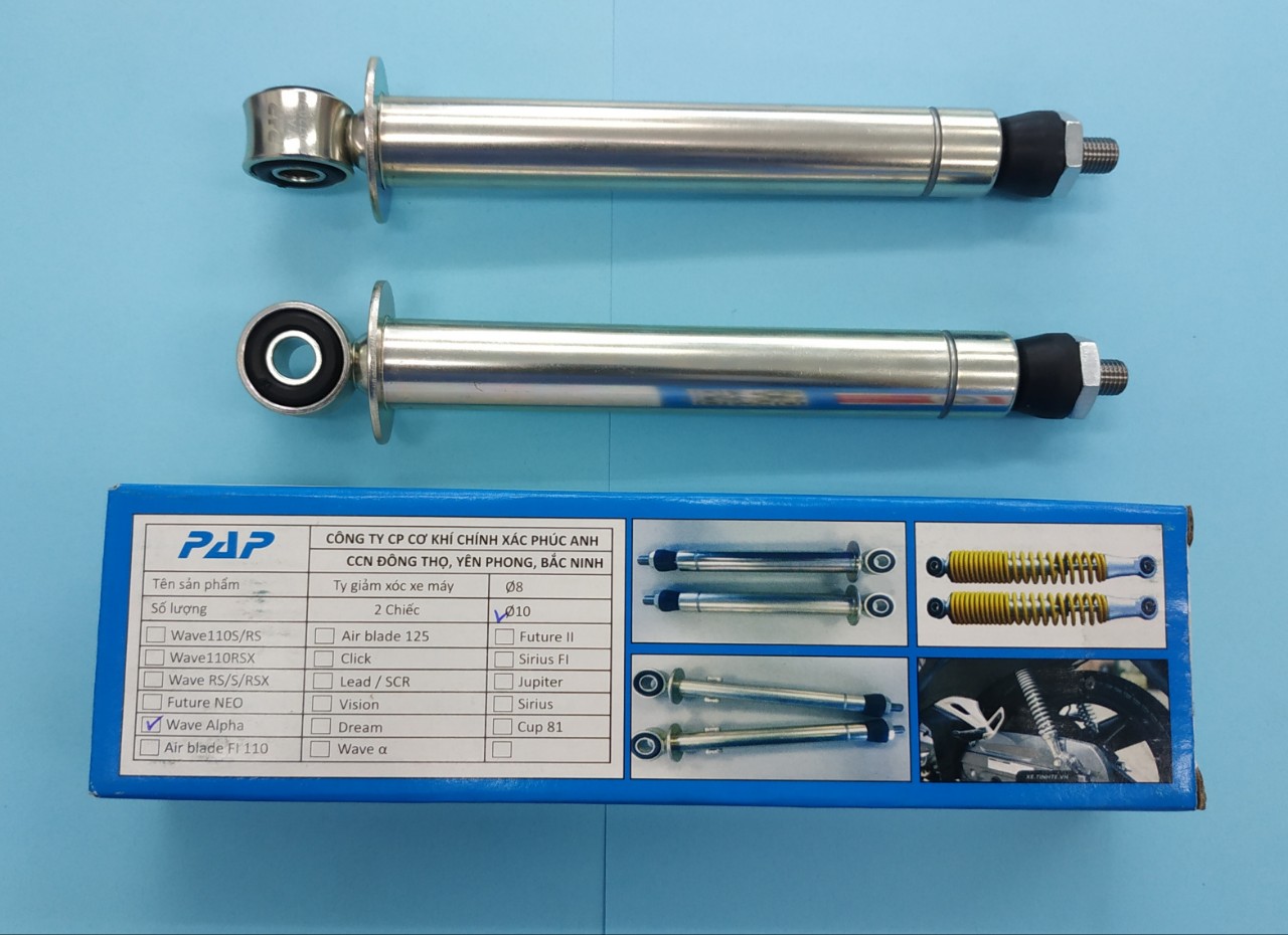 1 đôi Ty phuộc  giảm xóc sau xe máy Wave Alpha, đời xe mới, ty phi 10