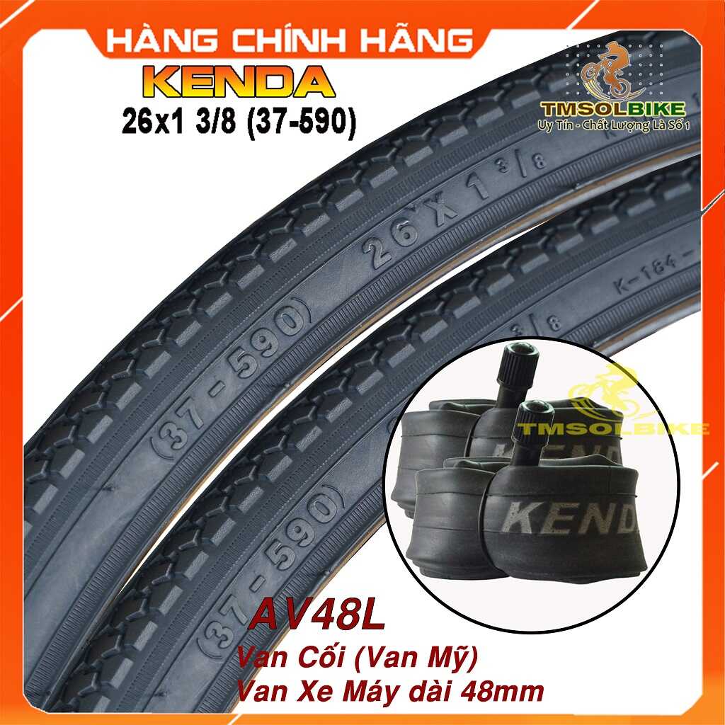 Combo vỏ ruột xe đạp kenda 26x1 3/8 săm - lốp xe đạp 660 kenda bền bỉ