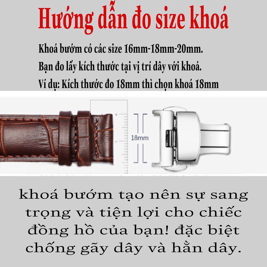 Khóa bướm đồng hồ Movado (Khắc logo CNC)