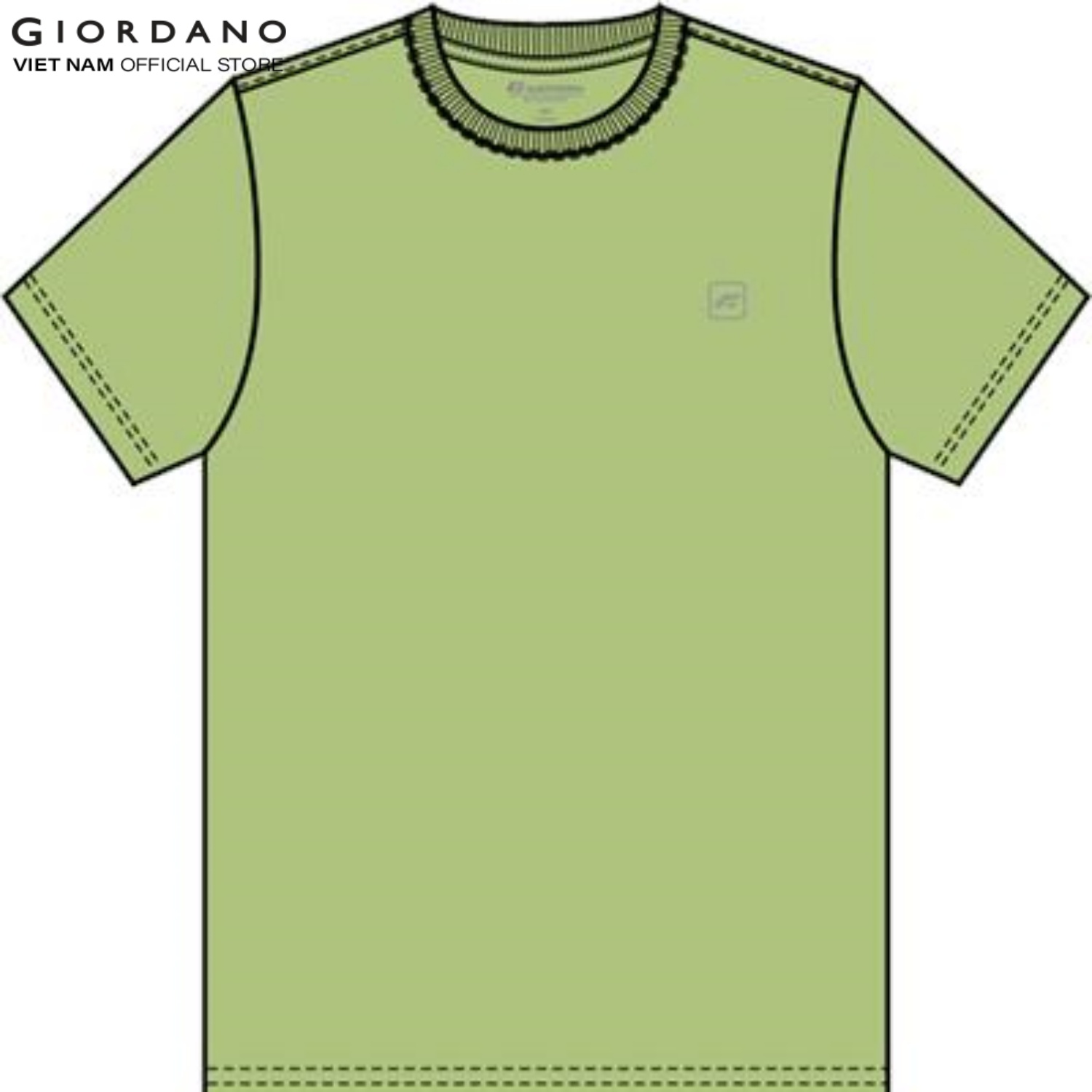 Áo thun cổ tròn nam sorona tee giordano 01022216