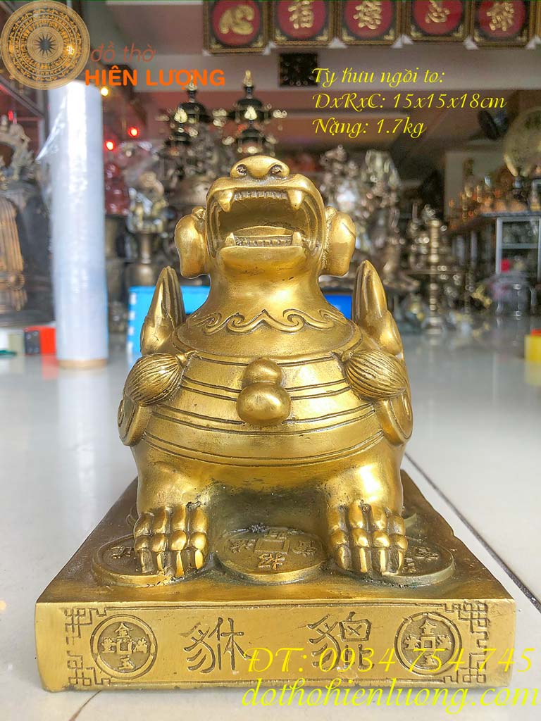 Tỳ Hưu Ngồi Bệ Bằng Đồng Để Két, Bàn Thờ Thần Tài Đủ Các Cỡ