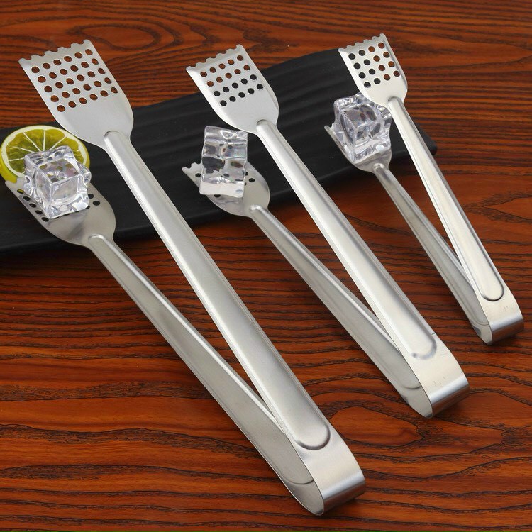 Kẹp gắp thức ăn, gắp đá inox vuông lỗ