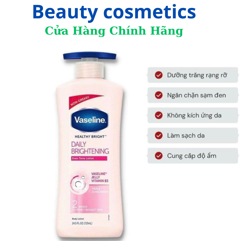 (Bản Mỹ) Sữa dưỡng thể trắng da Vaseline UV Lightening 725ml