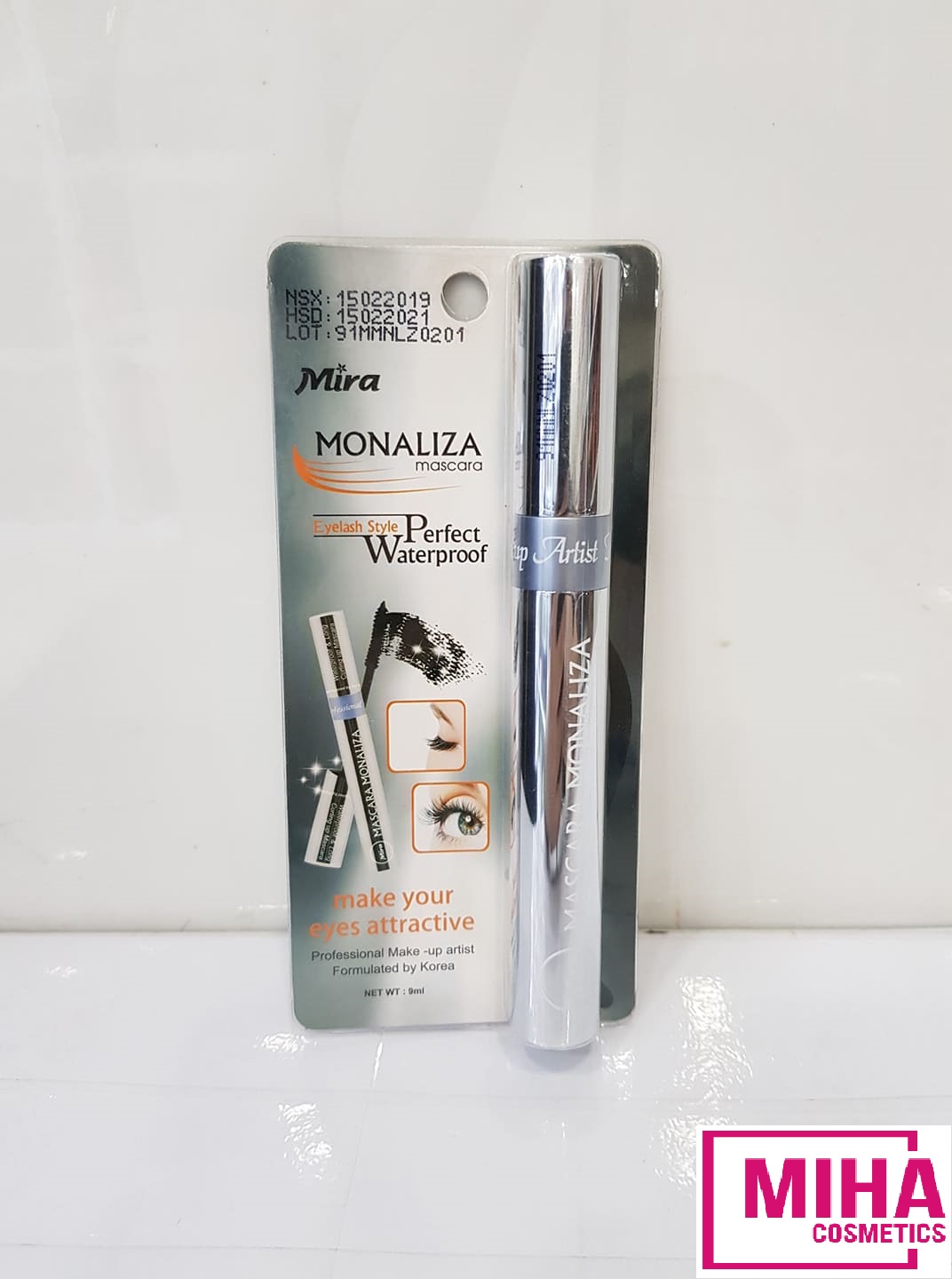 [HCM]Mascara Không Trôi Giúp Cong Mi Mira Monaliza 8g